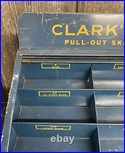 Vintage Clarks ONT Embroidery Cotton Thread Counter Top Store Display Rack Sign
