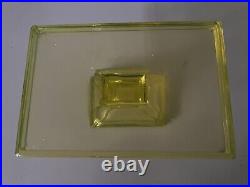 Vintage Clarks Teaberry Gum Uranium/Vasoline Glass Store Display Tray MINT