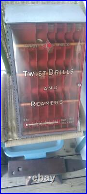 Vintage Cleveland High Speed Twist Drill Bit Hardware Store Tool Display Case