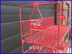 Vintage Coca Cola Coke Classic Soda Shelf Store Display Metal Rack One Of Six