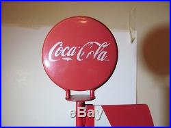 Vintage Coca-Cola Coke Metal Store Display / Bottle Step Rack with Button Sign