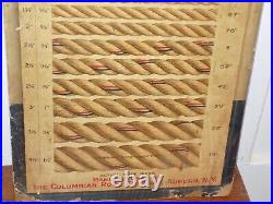 Vintage Columbian Pure Manila Rope Cardboard Store Display Sign