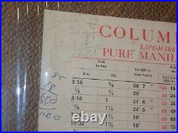 Vintage Columbian Pure Manila Rope Cardboard Store Display Sign