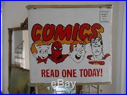 Vintage Comic Book Spinner Display Store Rack Great Graphics 1960s/70s