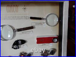 Vintage Complete Anco Magnifying Glass Store Countertop Display Case Ca. 1970