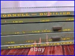 Vintage Cornell-Dubilier Capacitors Vibrators Parts Metal Display Dealer Cabinet