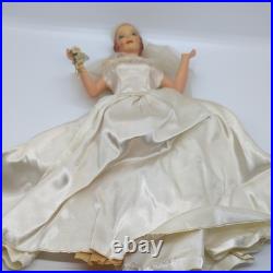Vintage Countertop Display Bride Mannequin Wedding Dress Advertising NO BASE
