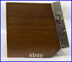 Vintage Countertop Display Cabinet Razor Blades Wood Veneer