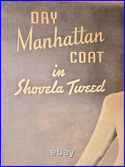 Vintage Countertop Store Display Cardboard 1940s Advertising Womans Coat Display