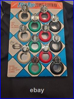 Vintage Countertop Store Display Purse Ashtrays Easel Back