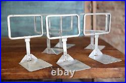 Vintage Countertop Store Price Sign Display Metal Stand Holders lot of 6