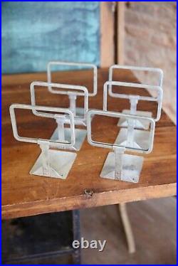 Vintage Countertop Store Price Sign Display Metal Stand Holders lot of 6