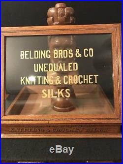 Vintage Country Store Belding Brothers Spool Cabinet Display Case Excellent L@@k