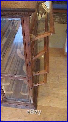 Vintage Country Store Display Oak Ribbon Cabinet a. N. Russell and sons Merchant