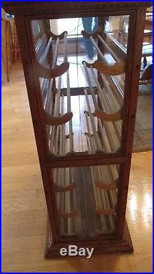 Vintage Country Store Display Oak Ribbon Cabinet a. N. Russell and sons Merchant