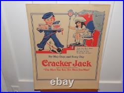 Vintage Cracker Jack Cardboard Store Advertising Sign
