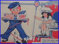 Vintage Cracker Jack Cardboard Store Advertising Sign