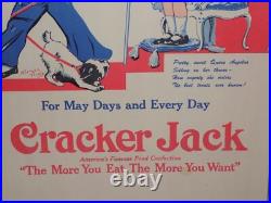 Vintage Cracker Jack Cardboard Store Advertising Sign