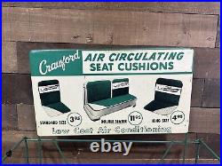 Vintage Crawford Air Circulating Seat Cushions Advertising Display StanD NOS