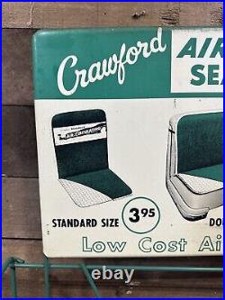 Vintage Crawford Air Circulating Seat Cushions Advertising Display StanD NOS