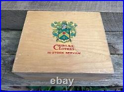 Vintage Curlee Clothes Clothing Co. St Louis, MO Countertop Wooden Display Box