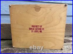 Vintage Curlee Clothes Clothing Co. St Louis, MO Countertop Wooden Display Box