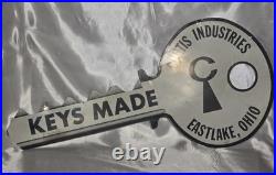 Vintage Curtis Industries Keys Made Here Sign Eastlake Ohio