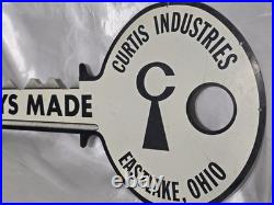 Vintage Curtis Industries Keys Made Here Sign Eastlake Ohio