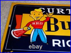 Vintage Curtiss Candies Butterfinger 15 Metal Chicago Chocolate Candy Bar Sign