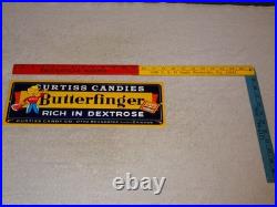 Vintage Curtiss Candies Butterfinger 15 Metal Chicago Chocolate Candy Bar Sign
