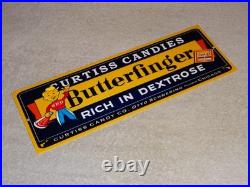 Vintage Curtiss Candies Butterfinger 15 Metal Chicago Chocolate Candy Bar Sign