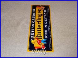 Vintage Curtiss Candies Butterfinger 15 Metal Chicago Chocolate Candy Bar Sign