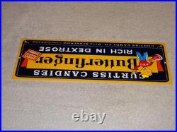Vintage Curtiss Candies Butterfinger 15 Metal Chicago Chocolate Candy Bar Sign