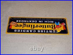 Vintage Curtiss Candies Butterfinger 15 Metal Chicago Chocolate Candy Bar Sign
