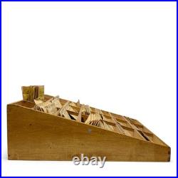 Vintage Cushings Perfection Dyes Wood Advertising Store Display & 55 Dye Packets