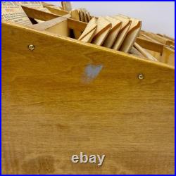 Vintage Cushings Perfection Dyes Wood Advertising Store Display & 55 Dye Packets