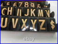 Vintage DA-NITE Reflecting Metal Letters Advertising Display Set Cleveland OH
