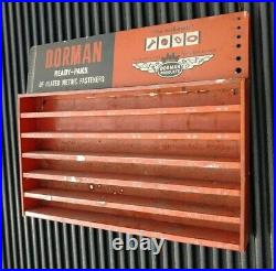 Vintage DORMAN Automotive Metal Wall Shelf Cabinet Store Sign Counter Display