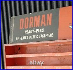 Vintage DORMAN Automotive Metal Wall Shelf Cabinet Store Sign Counter Display