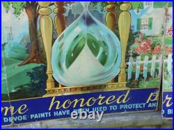 Vintage Davoe Paint 1940 Cardboard Store Display