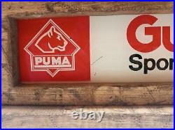 Vintage Dealer Knife Display Sign Lighted Advertising Puma Gutmann Edge Mark