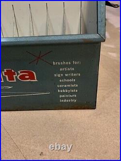 Vintage Delta Paint Brushes Store Display Case