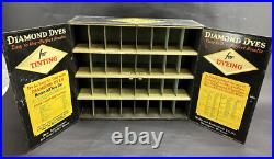 Vintage Diamond Dyes General Store Display Storage Cabinet