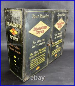 Vintage Diamond Dyes General Store Display Storage Cabinet