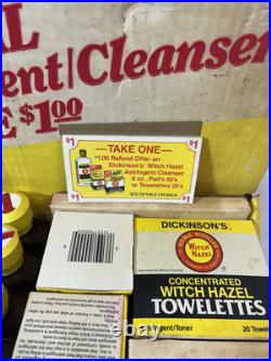 Vintage Dickinsons Witch Hazel With Store Display 80s Very Rare Please Read