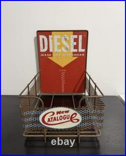 Vintage Diesel Jeans & Workwear Metal Sign / Display Rack