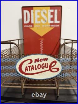 Vintage Diesel Jeans & Workwear Metal Sign / Display Rack
