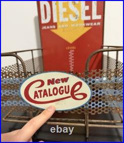 Vintage Diesel Jeans & Workwear Metal Sign / Display Rack