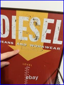 Vintage Diesel Jeans & Workwear Metal Sign / Display Rack