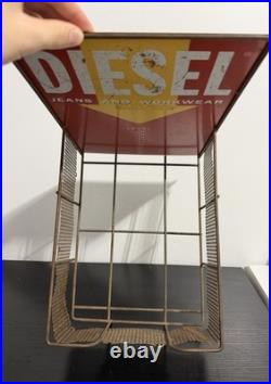 Vintage Diesel Jeans & Workwear Metal Sign / Display Rack
